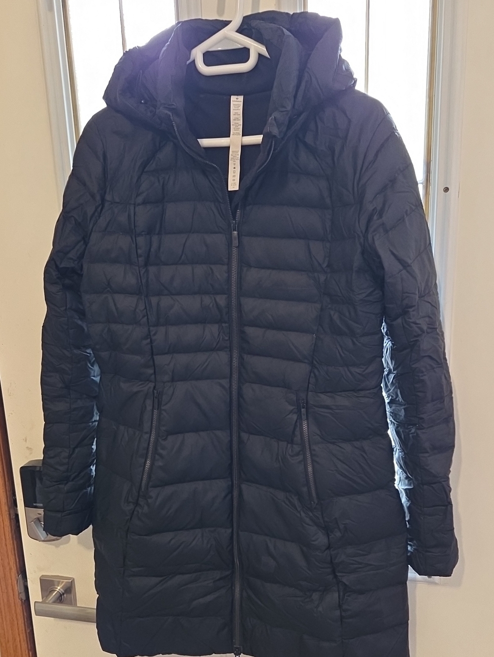 Women's Black Packable Hooded Puffer Coat